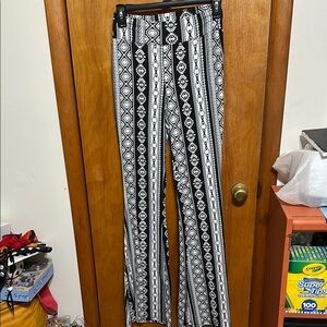 Black and White Patterned Pants